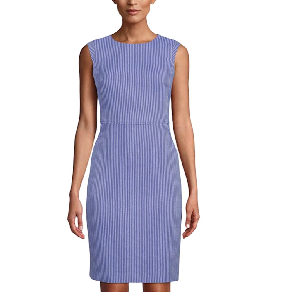 NWOT - Anne Klein Stripped Sheath Dress with Extended Shoulder